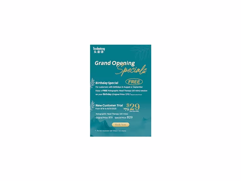 Hair & Scalp Treatment Spa Toudaotang